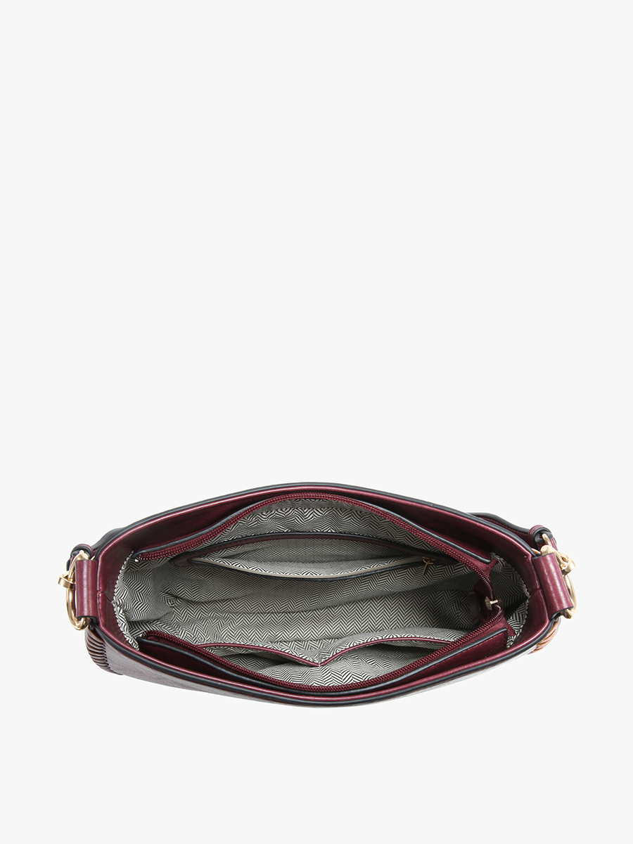 Raquel Vegan Whipstitch Saddle Bag - Jen & Co. vegan handbag