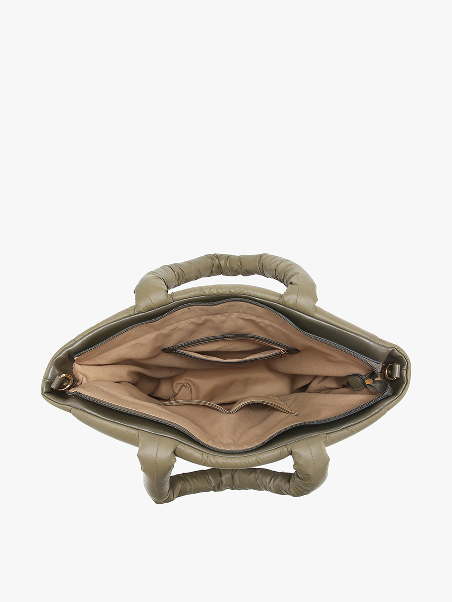 Kiersten Vegan Puffer Hobo in - Jen & Co. vegan handbag