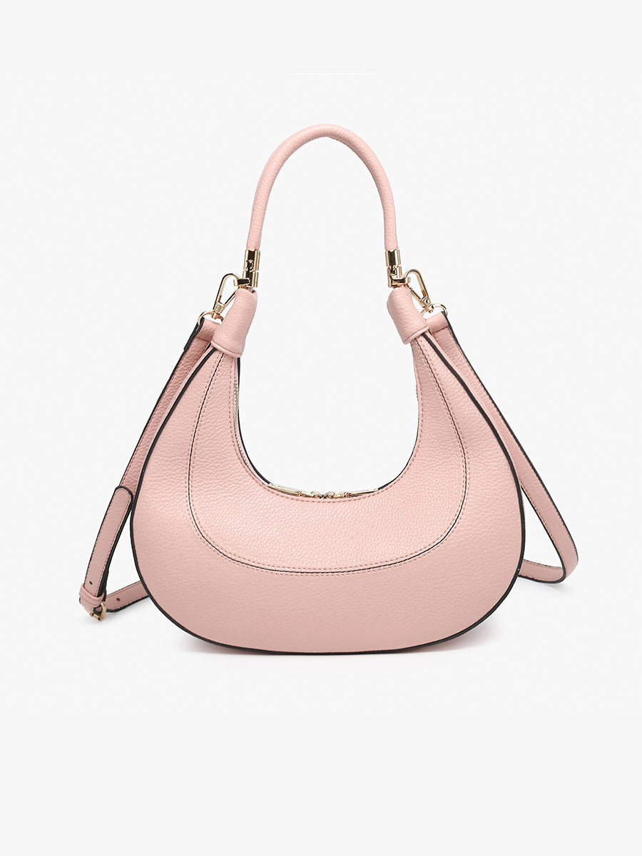 Clara Vegan Shoulder Bag Lt. Pink - Jen & Co. vegan handbag