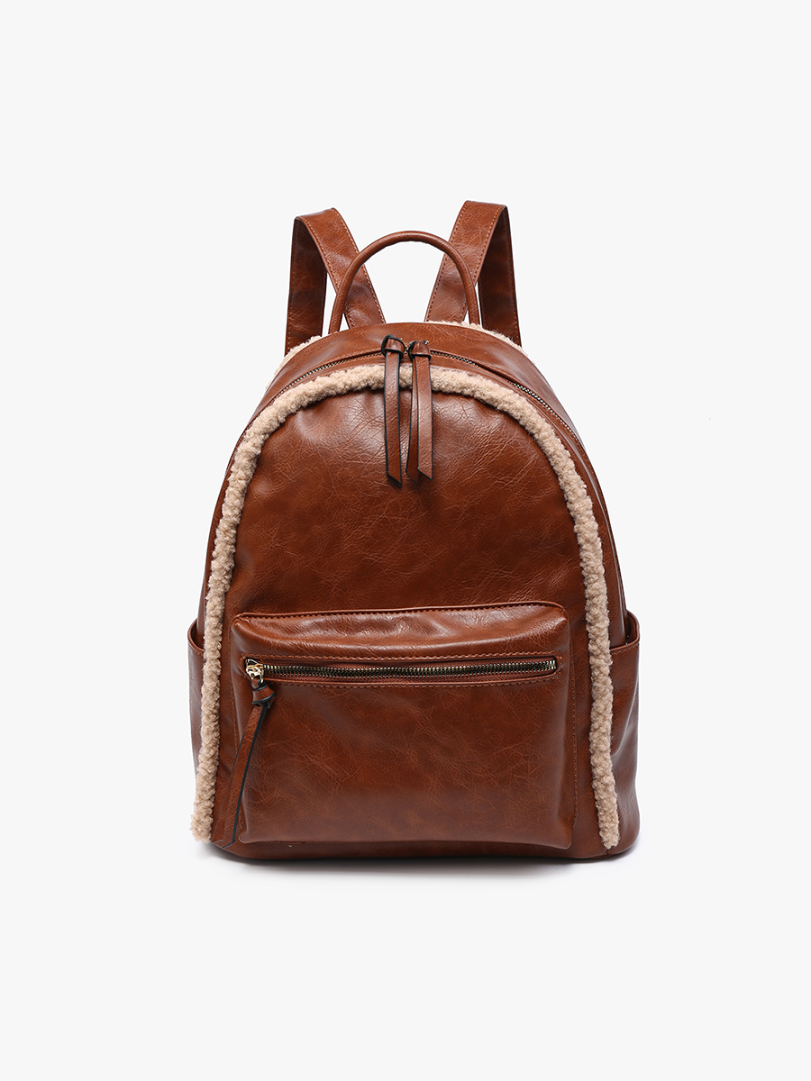 Bria Vegan Sherpa Trim Backpack