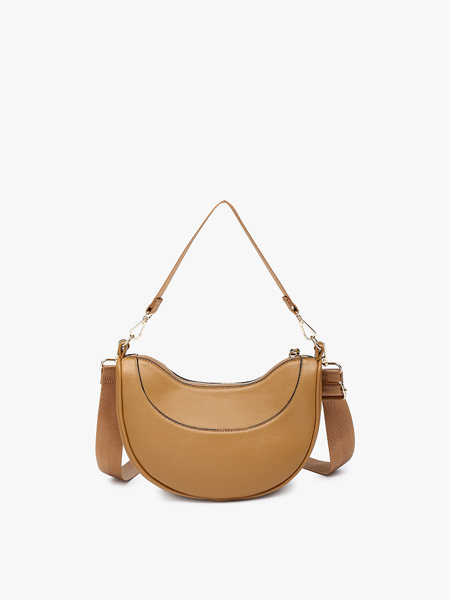 Monica Vegan Half-Moon Crossbody - Jen & Co. vegan handbag