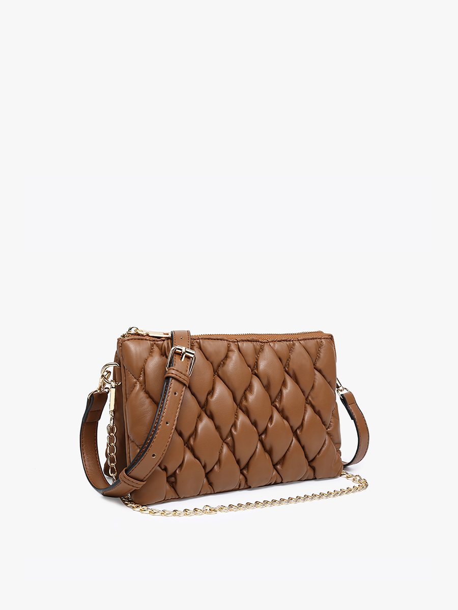 Izzy Vegan Puffer Crossbody in - Jen & Co. vegan handbag