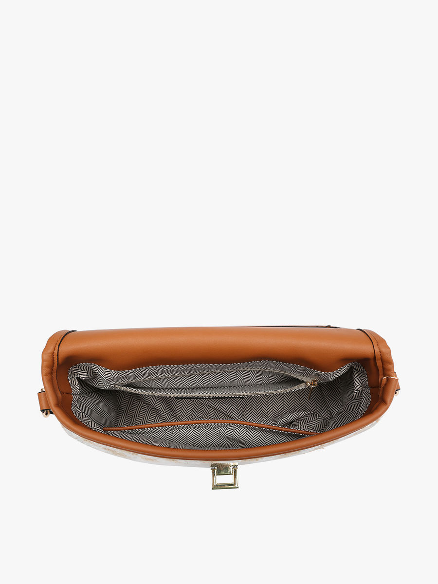 Elodie Vegan Houndstooth Crossbody in - Jen & Co. vegan handbag