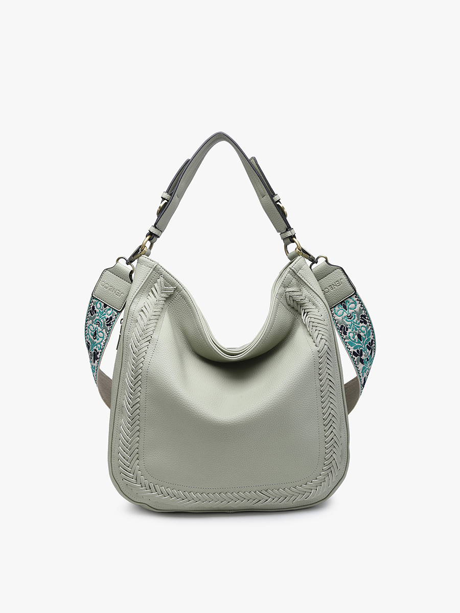 Aris Vegan Hobo in Lt. Sage - Jen & Co. vegan handbag