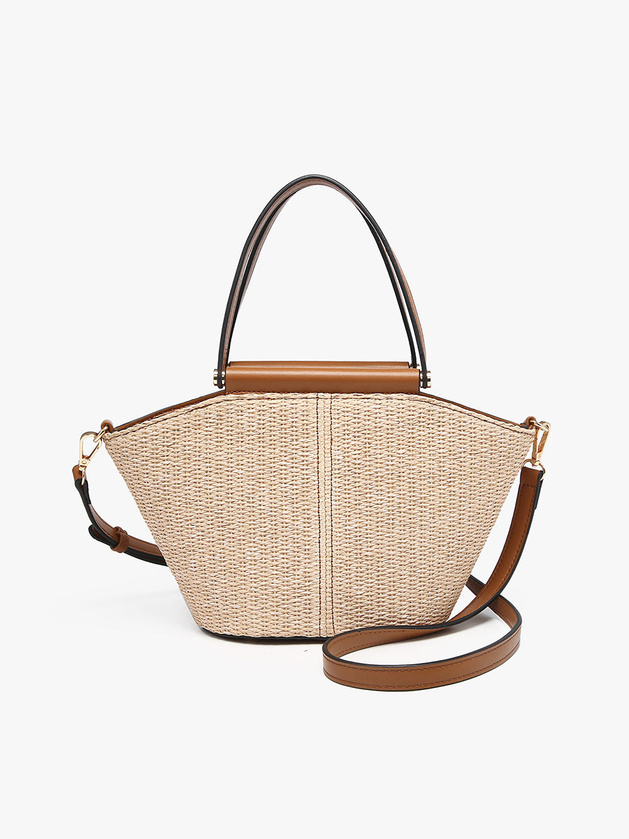 Raelynn Vegan Small Straw Tote