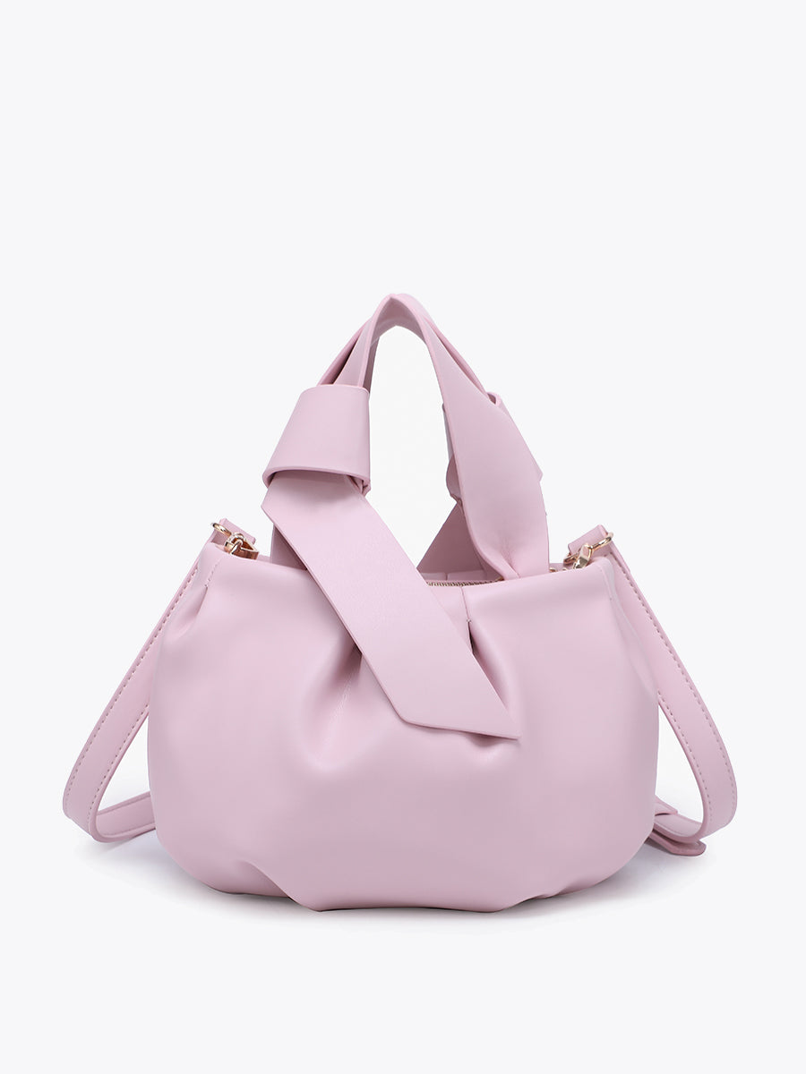 Beck Vegan Bucket Bag Petal Pink - Jen & Co. vegan handbag