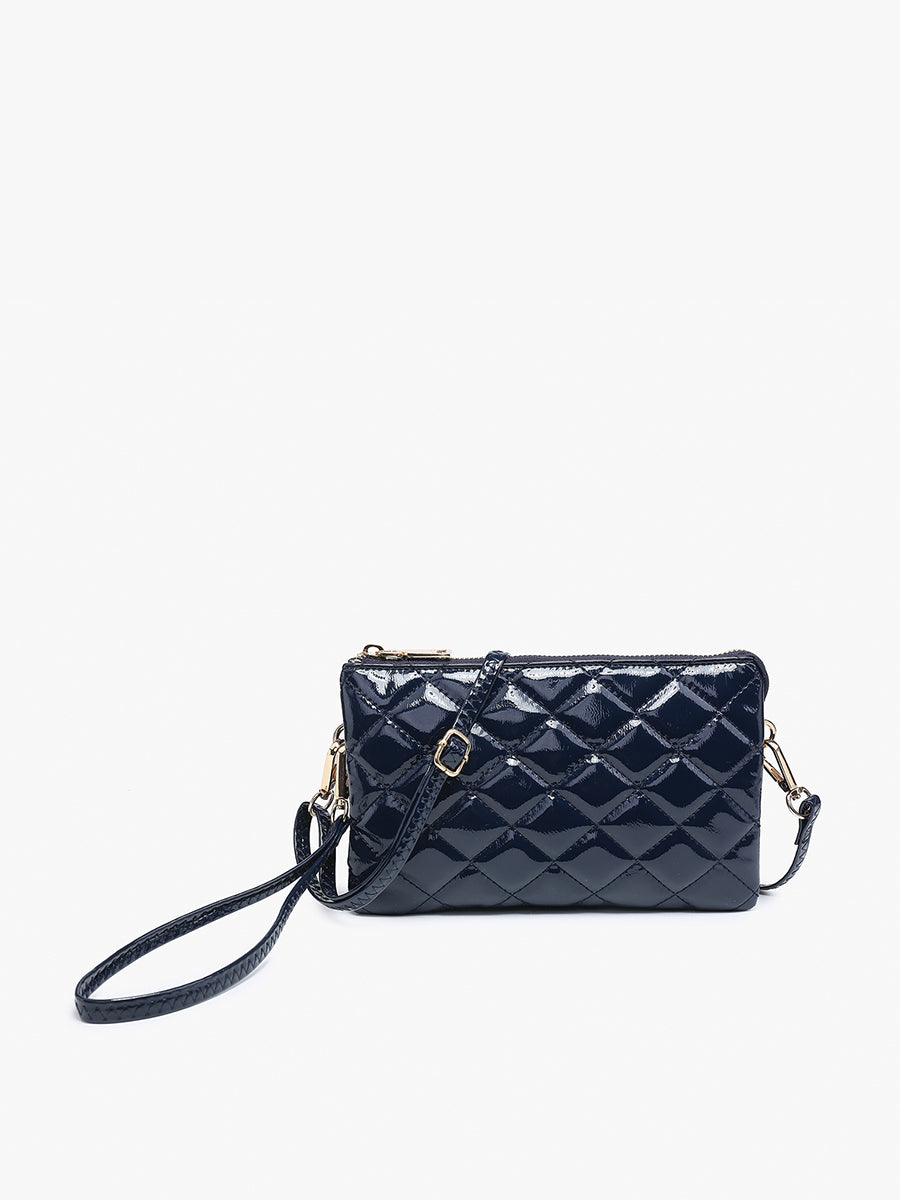 Riley Vegan High Gloss Quilted Crossbody