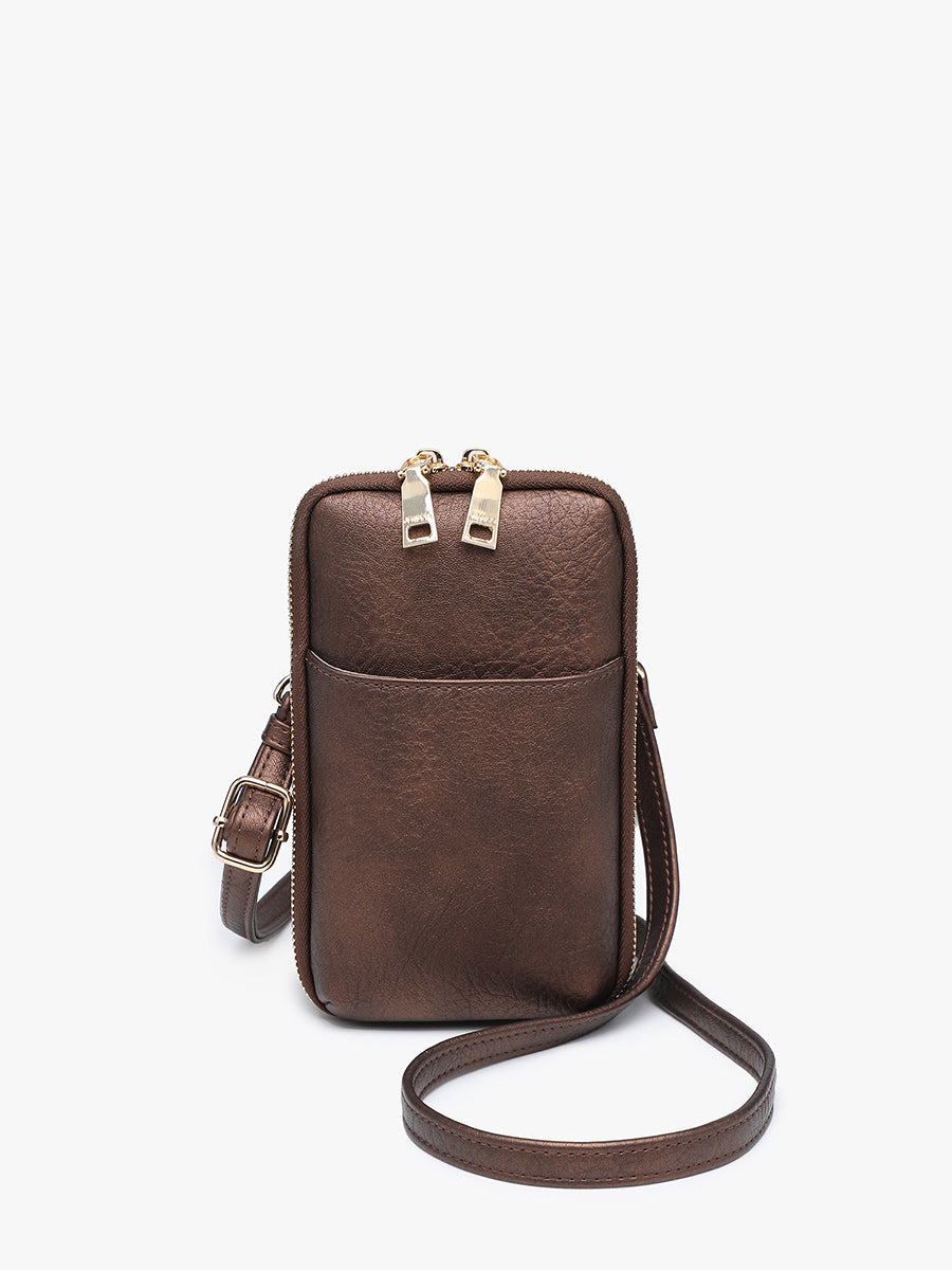 Payton Vegan Crossbody Cocoa Pearl - Jen & Co. vegan handbag