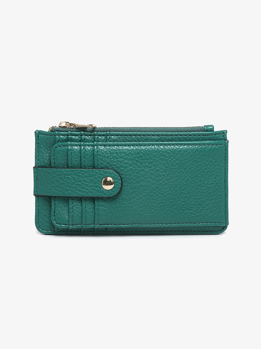 Mae Vegan Multi-Card Wallet Kelly Green - Jen & Co. vegan handbag