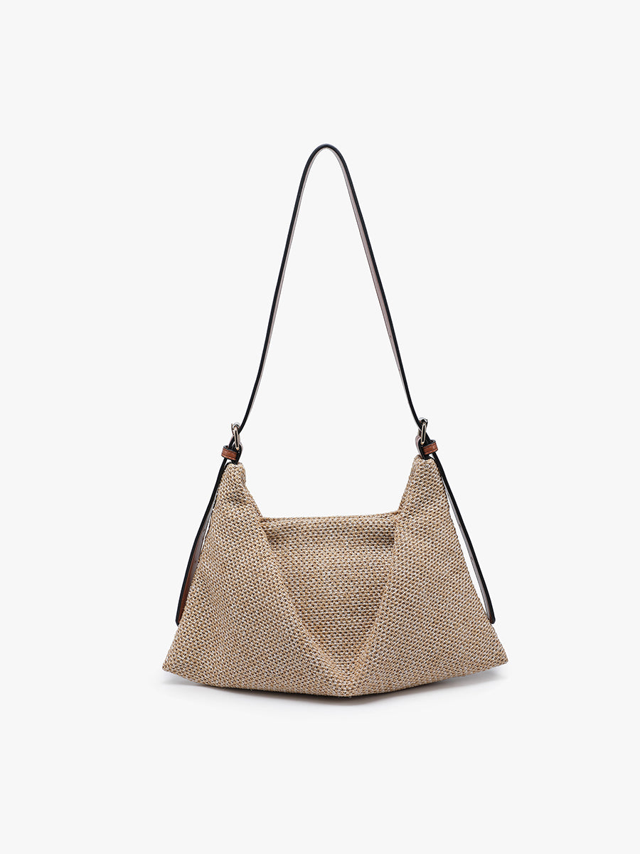 Samantha Vegan Woven Shoulder Bag - Jen & Co. vegan handbag